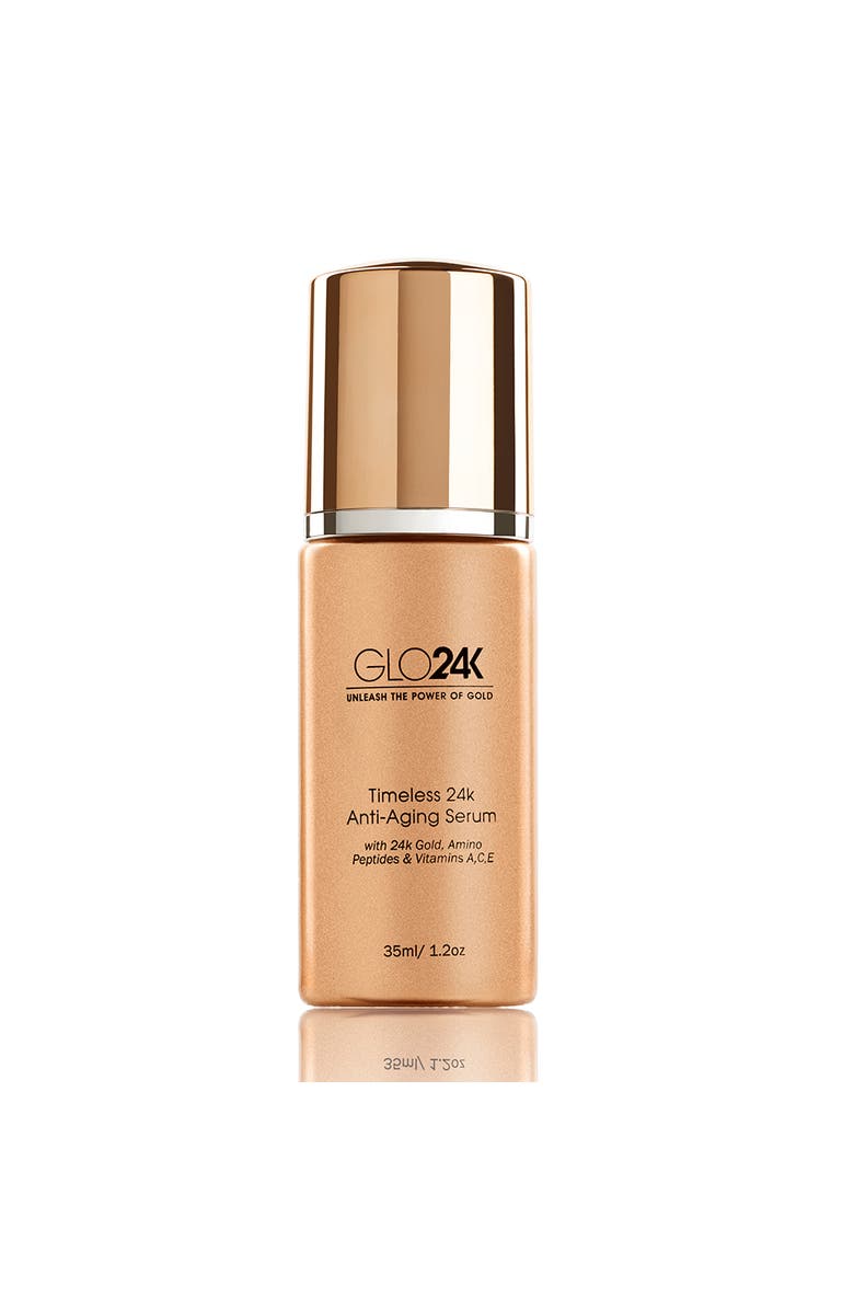 GLO24K UNLEASH THE POWER OF GOLD Timeless 24k Anti-Aging Serum, Main, color, Na