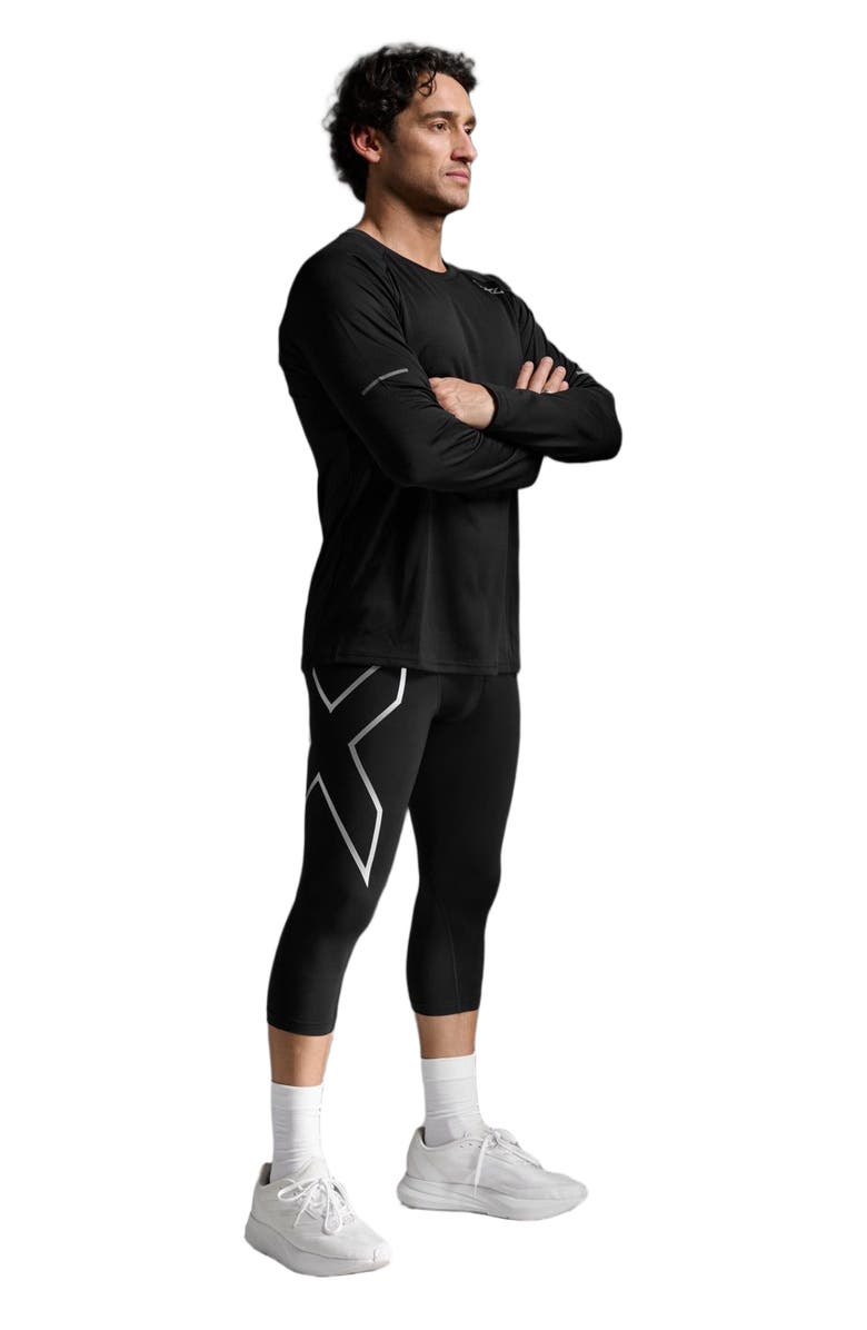 2XU Core Compression 3/4 Tights, Main, color, Black/Silver