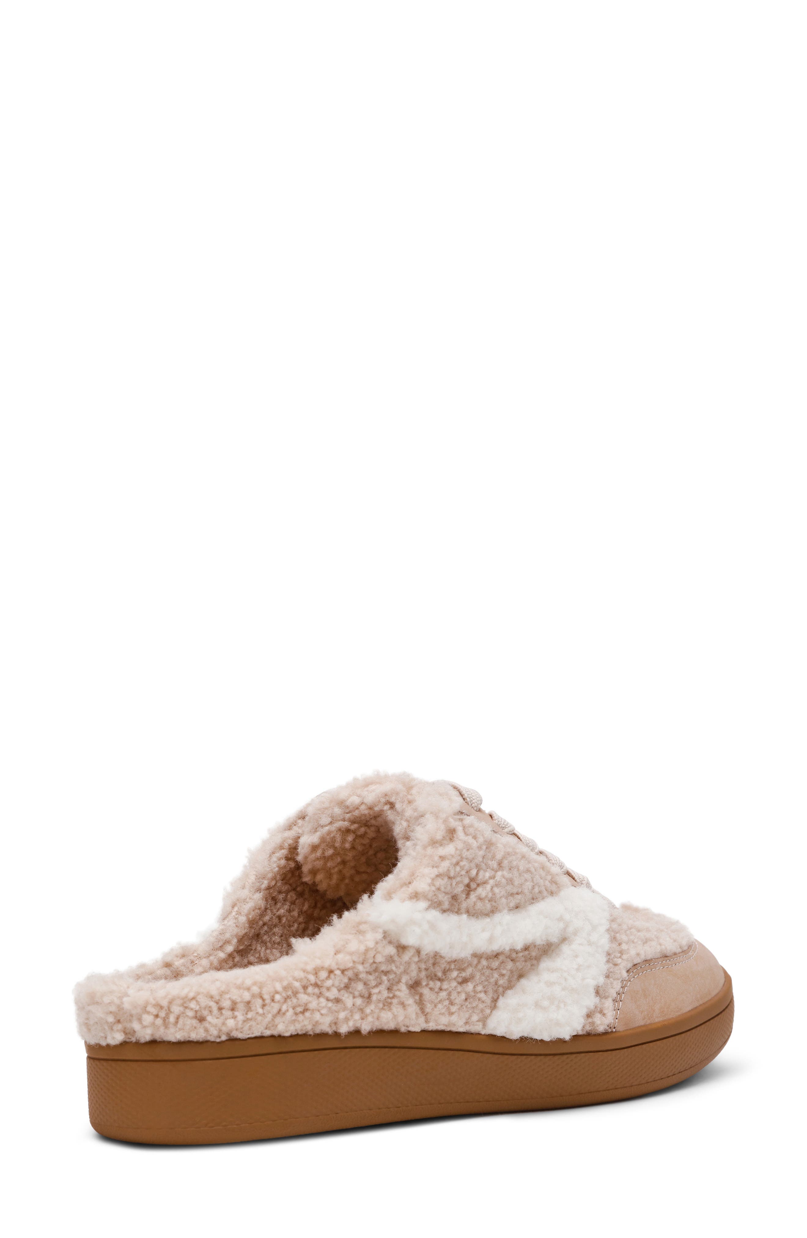 DV by Dolce Vita Vitally Faux Shearling Lined Mule Sneaker, Alternate, color, Light Camel Plush