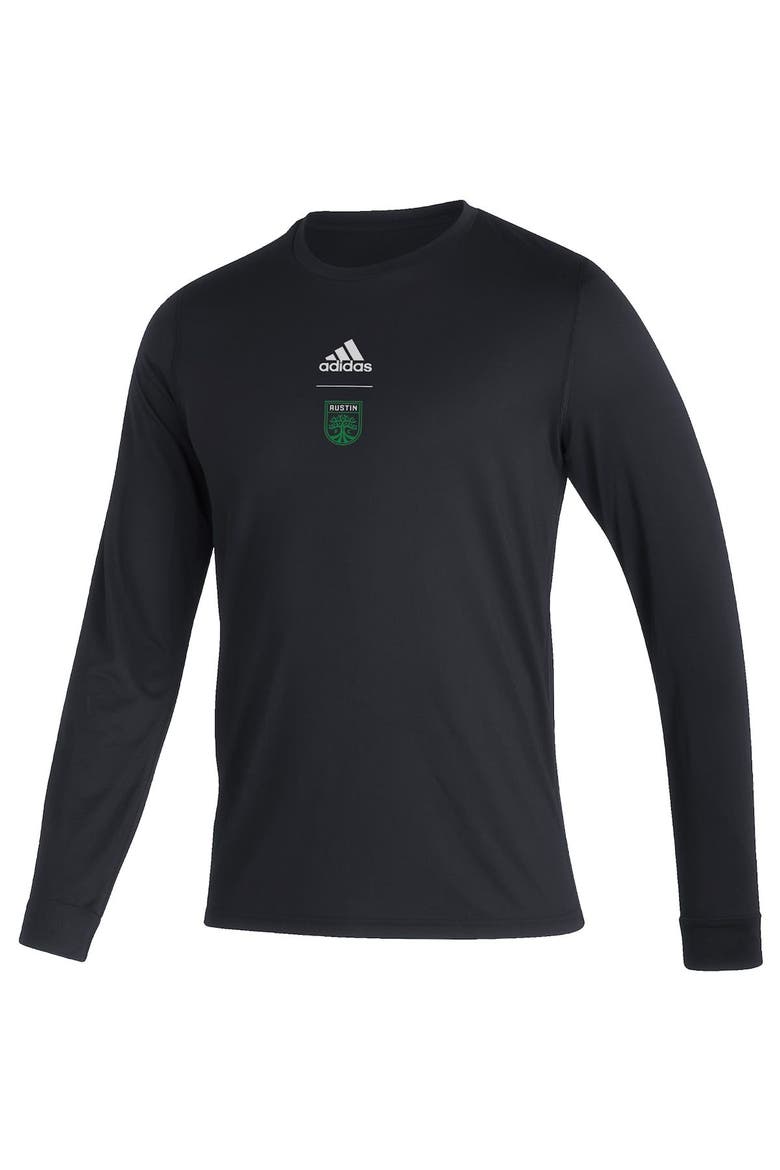 Men's adidas Black Austin FC Club Long Sleeve T-Shirt, Alternate, color, Black