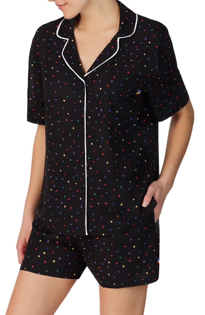 Room Service Pjs Gender Inclusive Love Wins Rainbow Short Pajamas, Main, color,