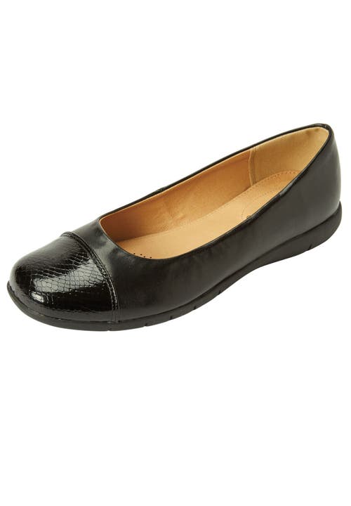 Comfortview The Fay Slip On Flat In Black