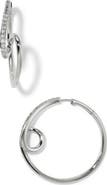 Nadri Muse Pavé Cubic Zirconia Swirl Hoop Earrings