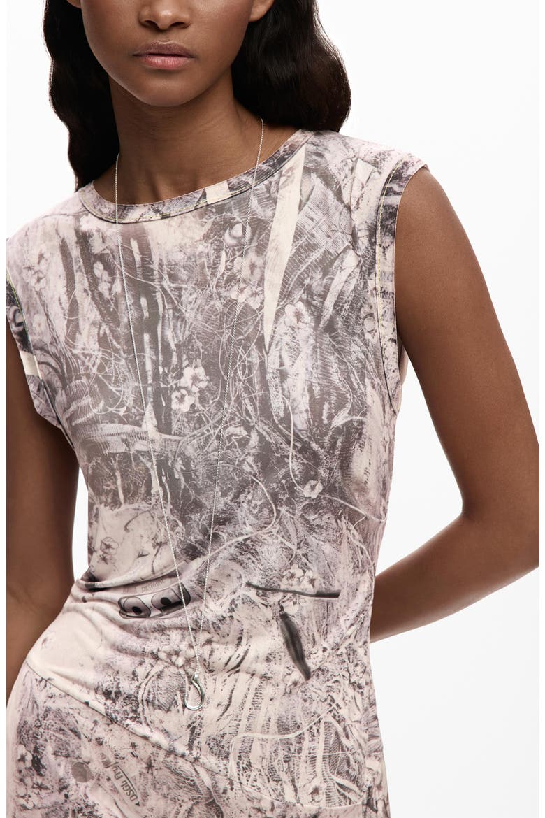 Sleeveless Midi Dress, Alternate, color, GRAY