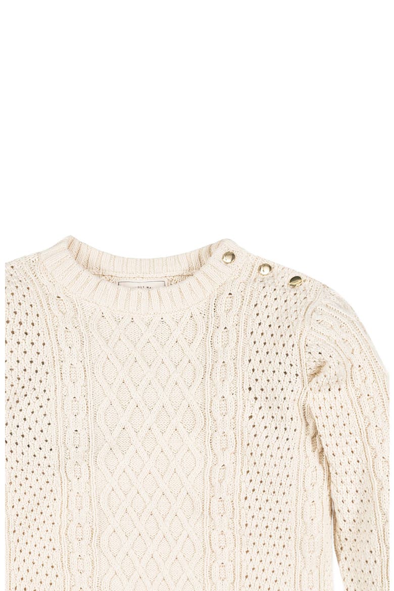 Women's Organic Fisherman Sweater, Alternate, color, Ivory Fisherman
