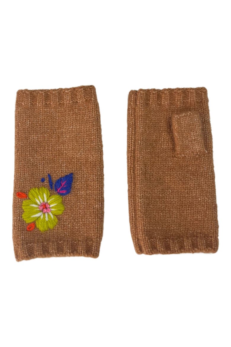 Embroidered Arm Warmer, Main, color, BROWN