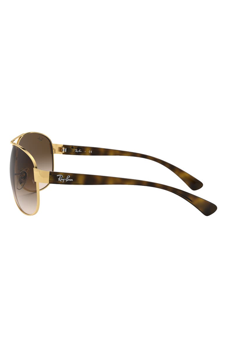 Ray-Ban 67mm Gradient Pilot Sunglasses, Alternate, color, Arista / Brown