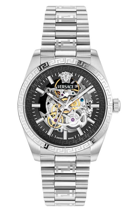 Millenyium Limited Edition Skeleton Automatic Bracelet Watch, 40mm