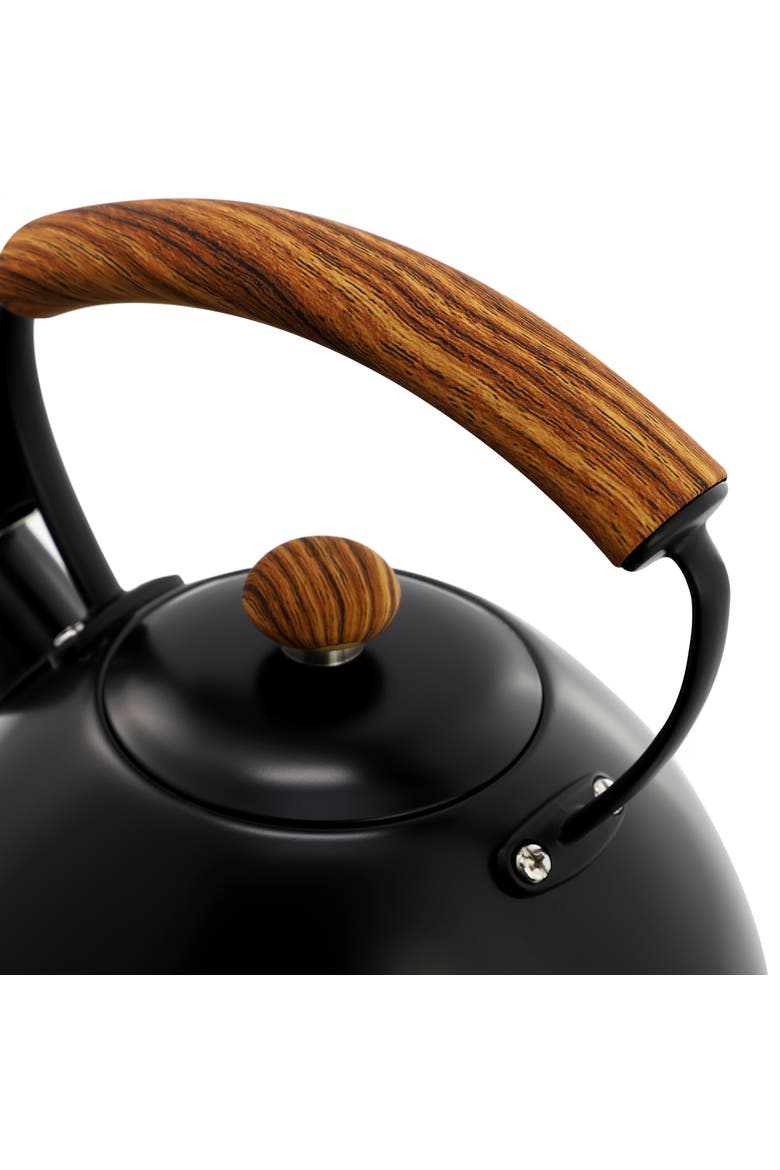 3.2 Quart Whistling Tea Kettle, Alternate, color, Matte Black