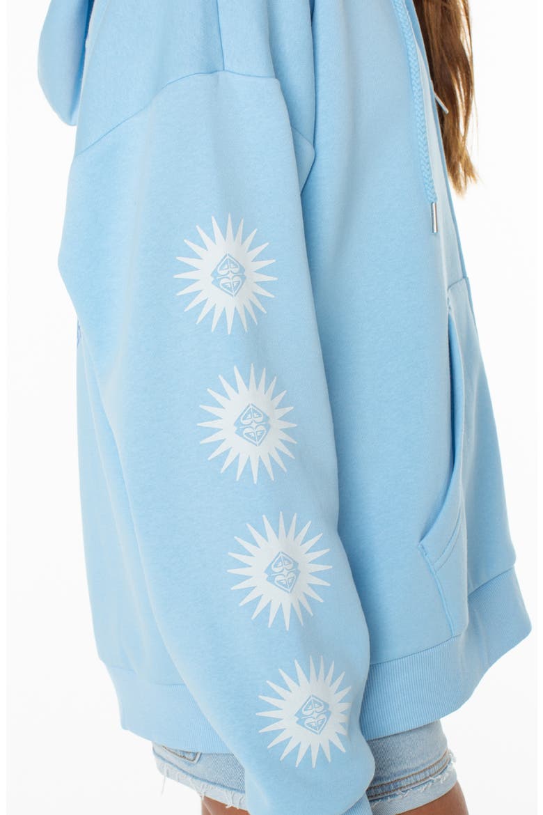 Evening Lineup Full Zip Fleece Graphic Hoodie, Alternate, color, AIRY BLUE