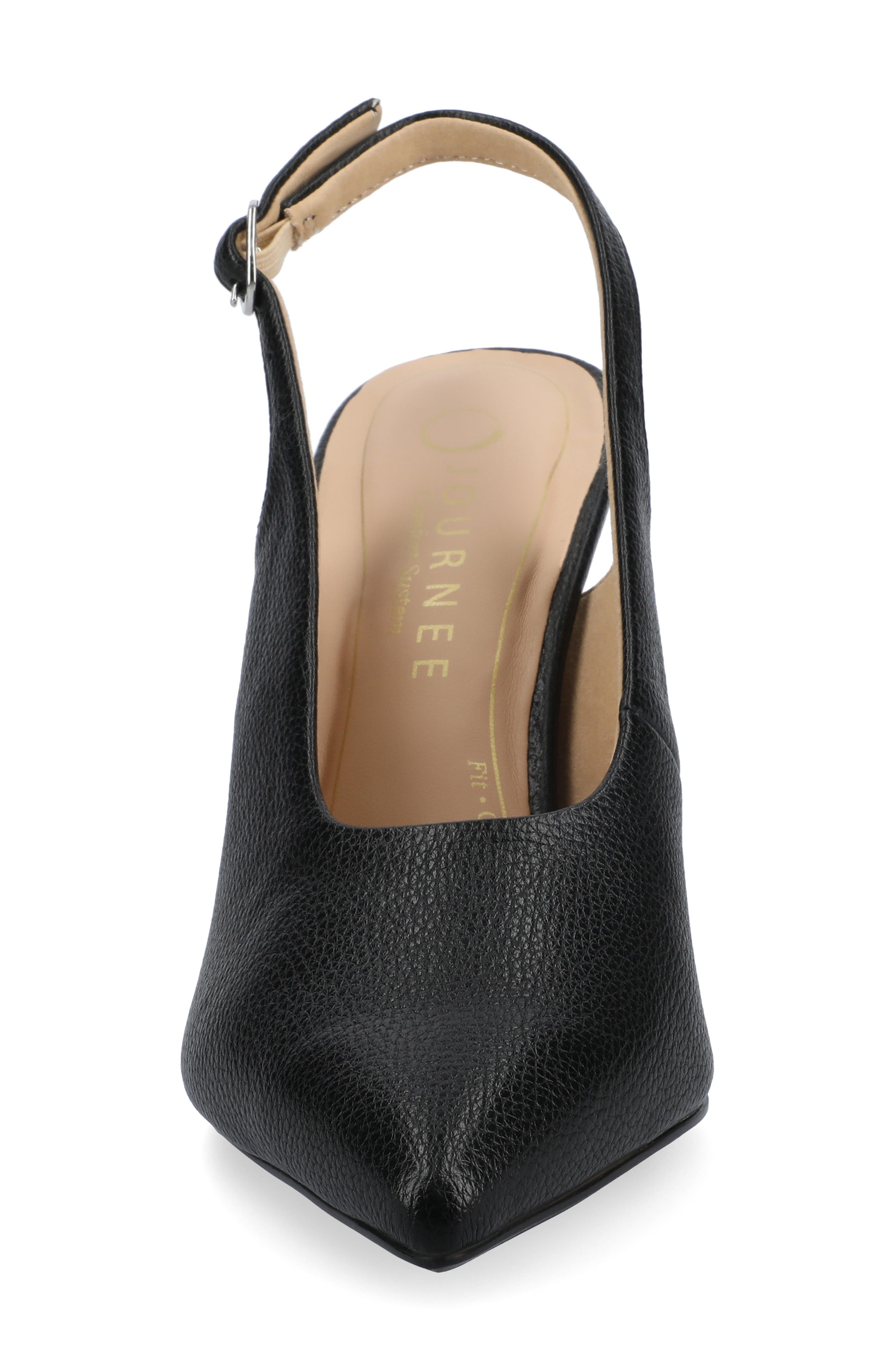 Verena Pointed Toe Slingback Pump, Alternate, color, BLACK