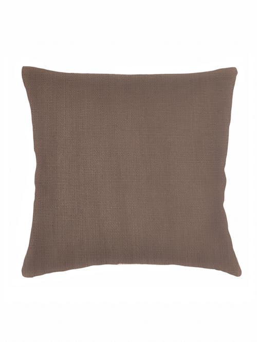 Anaya So Soft Linen Pillow With Down Alternative Insert In Mocha Brown