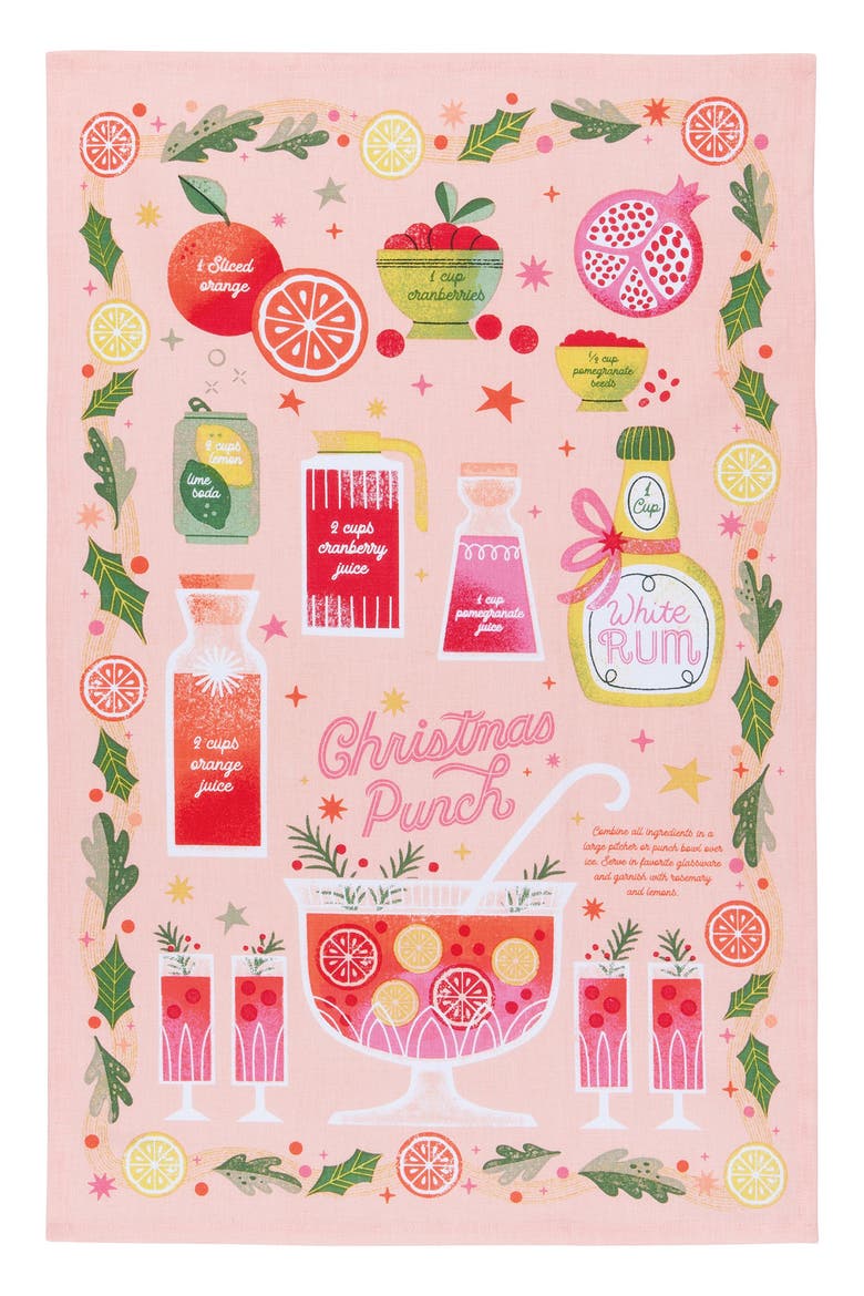 2-Pack Spirits Bright Xmas Punch Tea Towel Set, Alternate, color, BRIGHT CHRISTMAS PUNCH