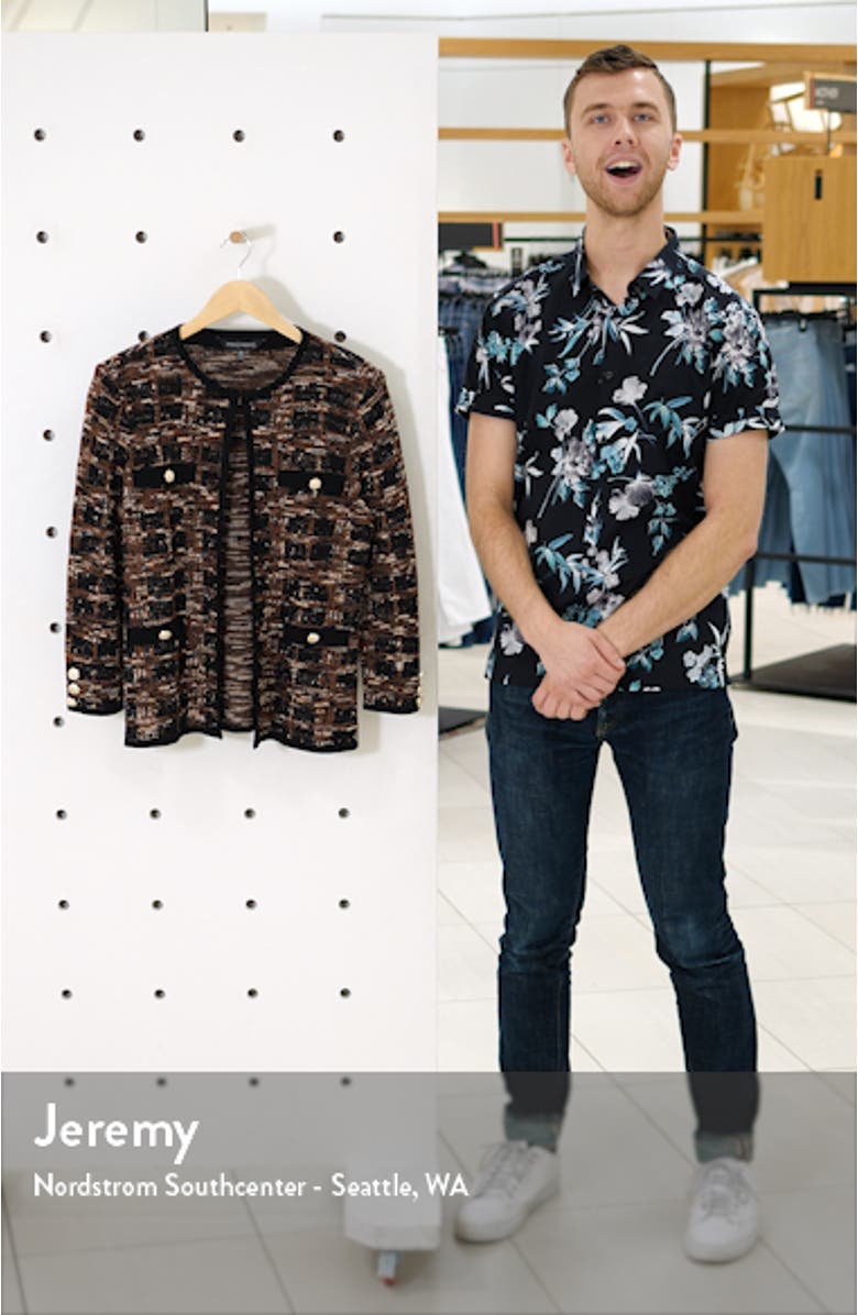 Check Jacquard Knit Jacket, sales video thumbnail