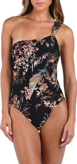 Karmin Jungle One-Shoulder One-Piece Swimsuit