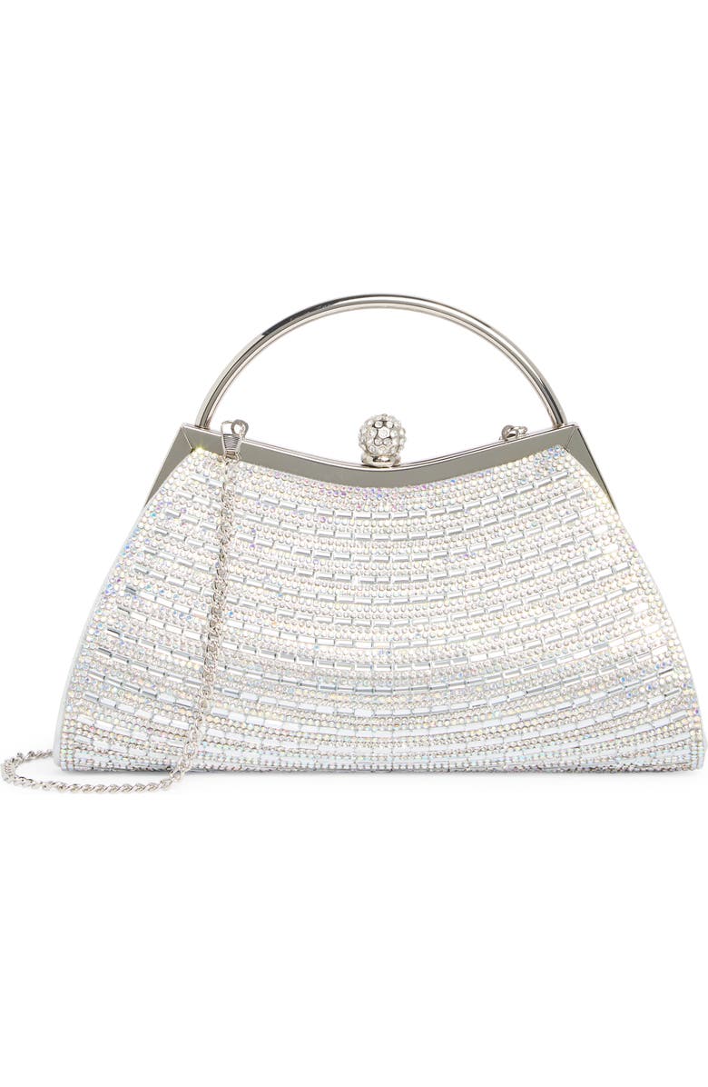 ALESSIA BIANCHI Rhinestone Top Handle Bag, Main, color, Platinum