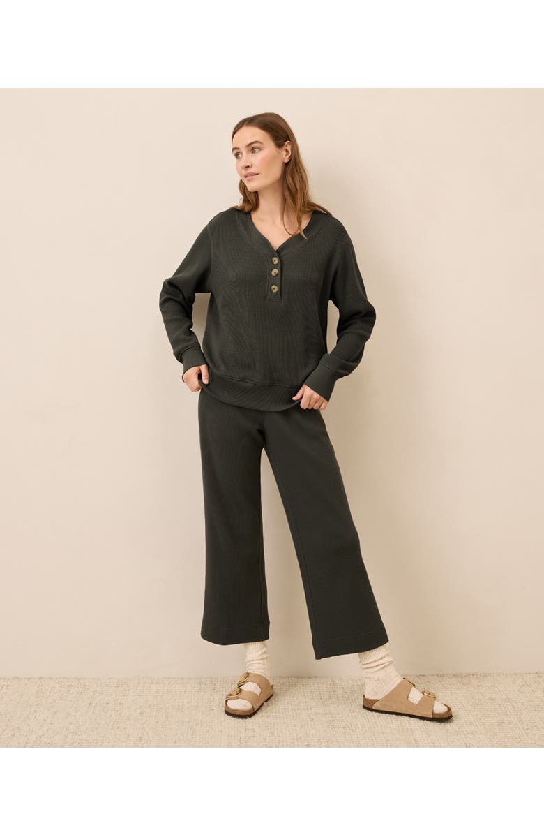 Pact Thermal Waffle Wide Leg Pant, Alternate, color, Oak