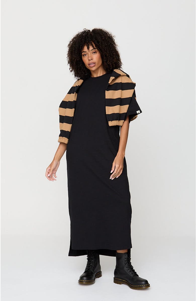 Turtledove London Organic Cotton Ruby Maxi Dress, Main, color, Black