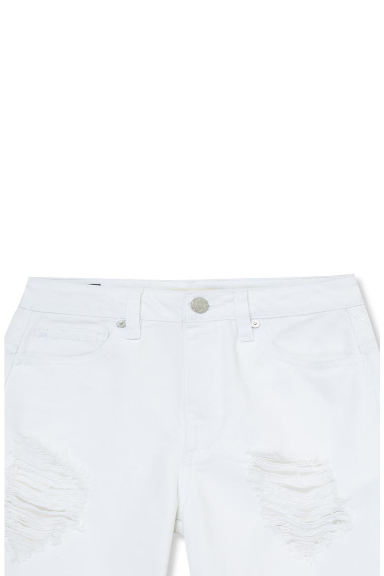 Kids' Distressed Wide Leg Bermuda Shorts, Alternate, color, WHITE