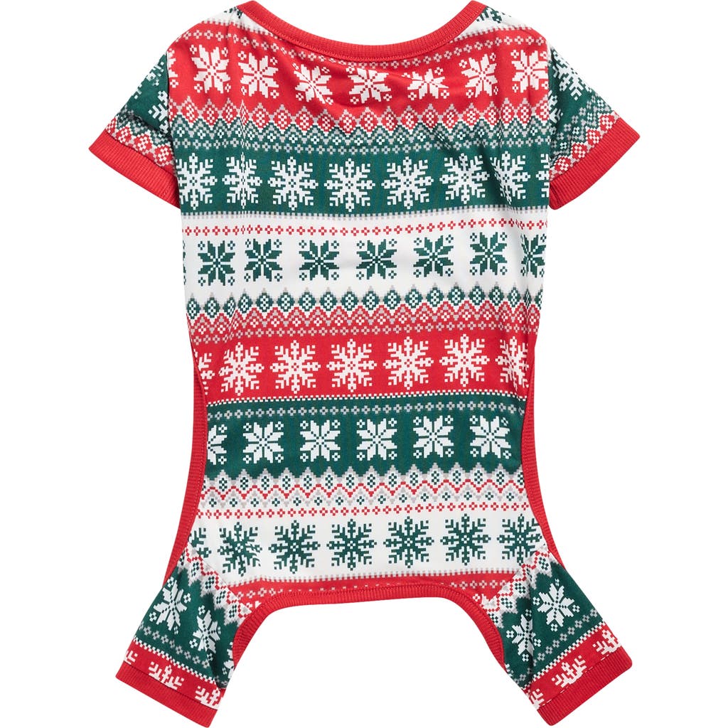 Jaclyn Matching Family Fair Isle Snowflake Dog Pajamas In Multi