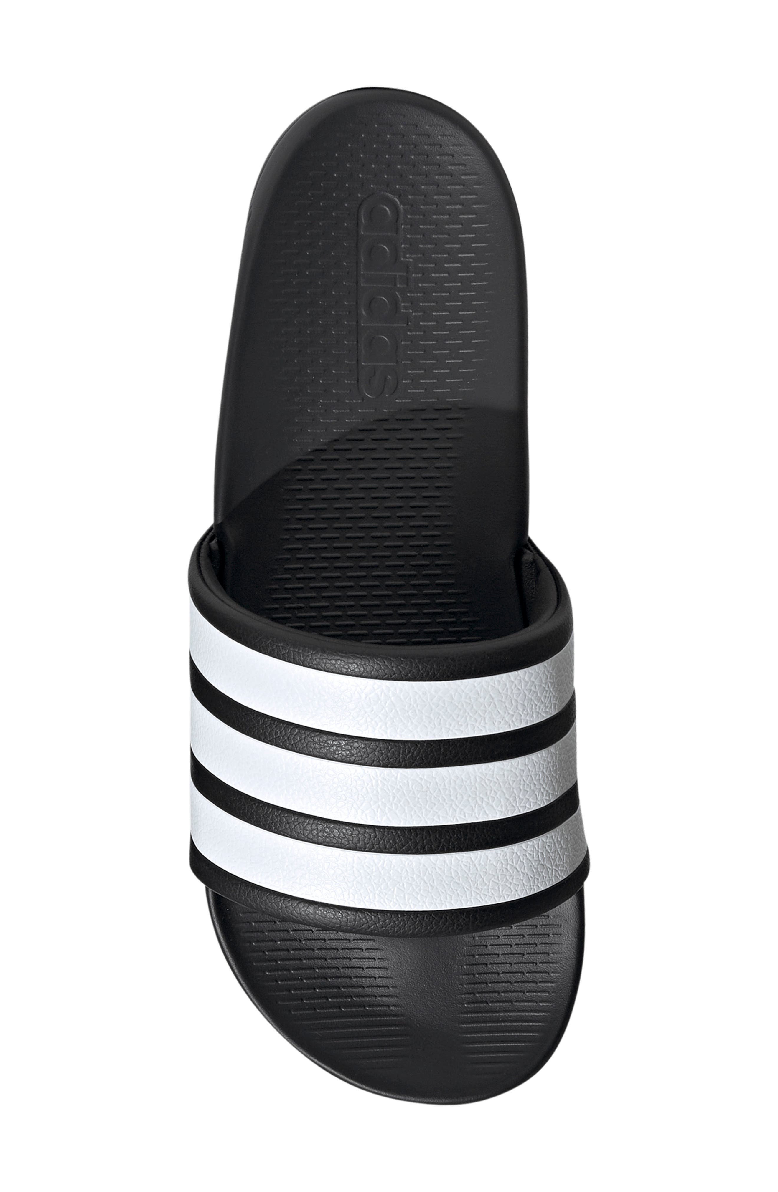 Gender Inclusive Adilette Comfort 2.0 Slide Sandal, Alternate, color, CORE BLACK/ FTWR WHITE/ CARBON