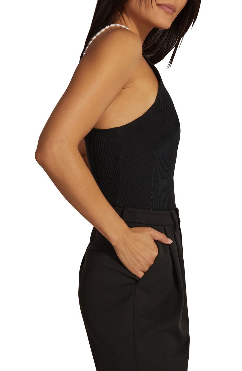 Favorite Daughter Imitation Pearl Strap Top, Alternate, color, Meteorite