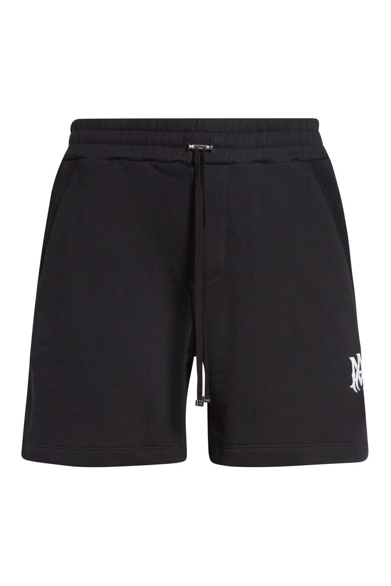 Core Logo Embroidered Sweat Shorts, Alternate, color, BLACK
