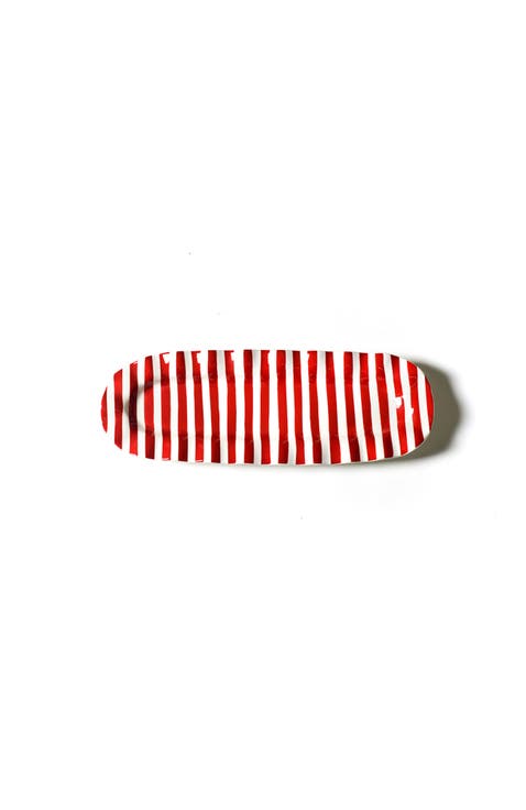 Red Stripe Ruffle Skinny Tray