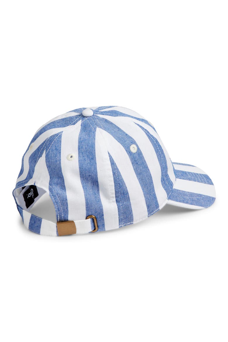 Cassis Stripe Cotton Baseball Cap, Alternate, color, CHAMBRAY