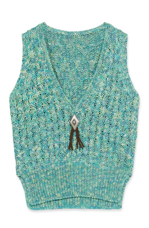 Lizzy Melange Cotton Knit Vest