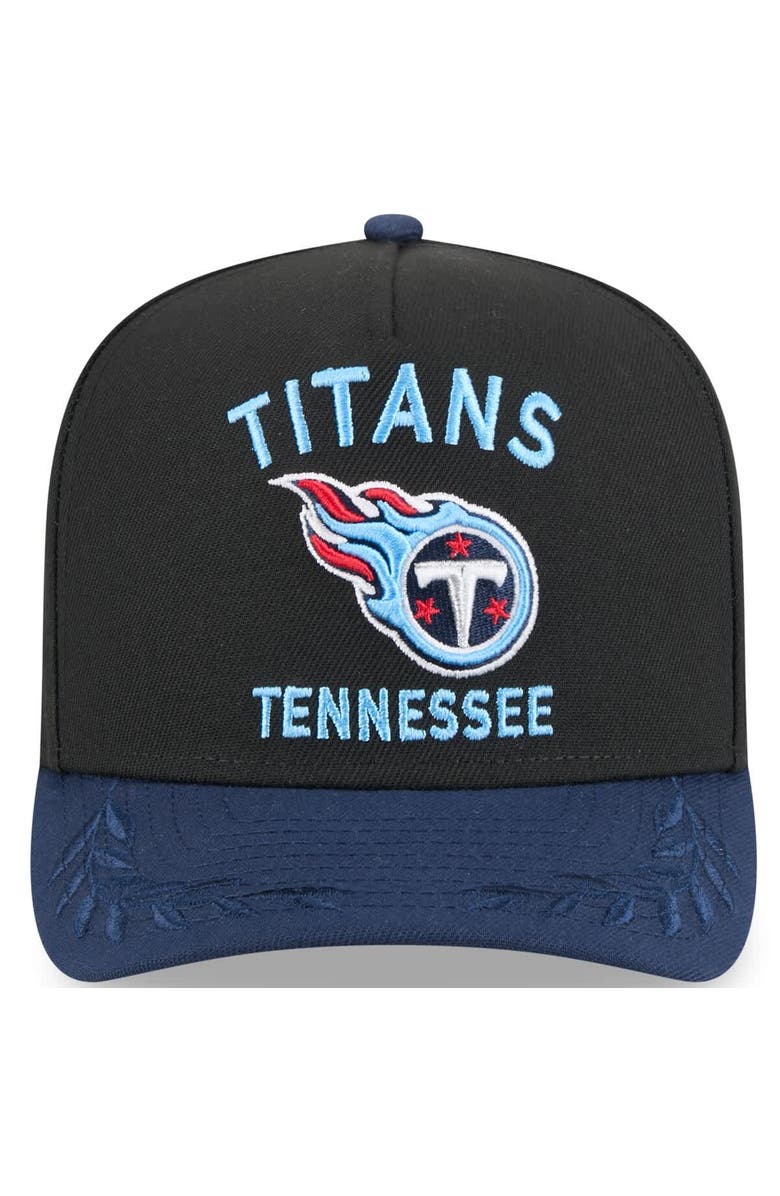 New Era Men's New Era  Black/Navy Tennessee Titans 2025 NFL Draft A-Frame 9FIFTY Snapback Hat, Alternate, color, Black