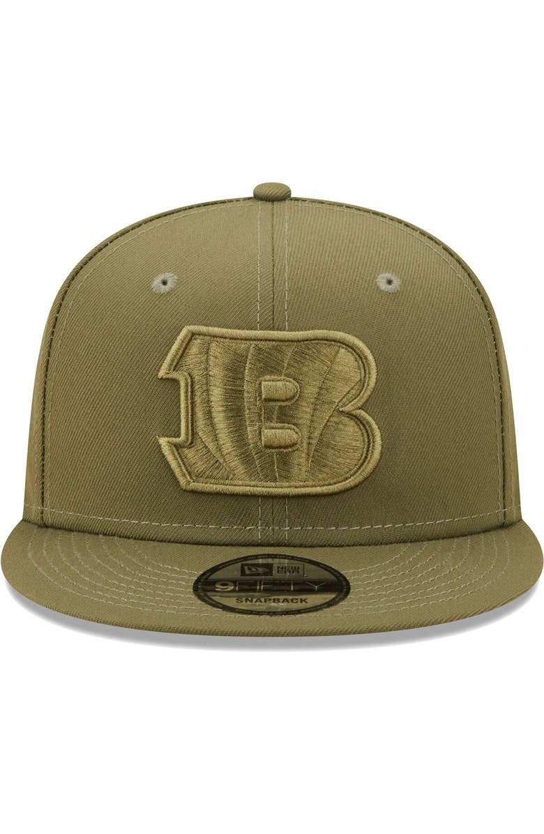 New Era Men's New Era Olive Cincinnati Bengals Color Pack 9FIFTY Snapback Hat, Alternate, color, 