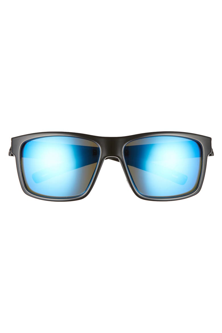 Slack Tide 58mm Polarized Sunglasses, Alternate, color, SHINY BLACK/ BLUE MIRROR