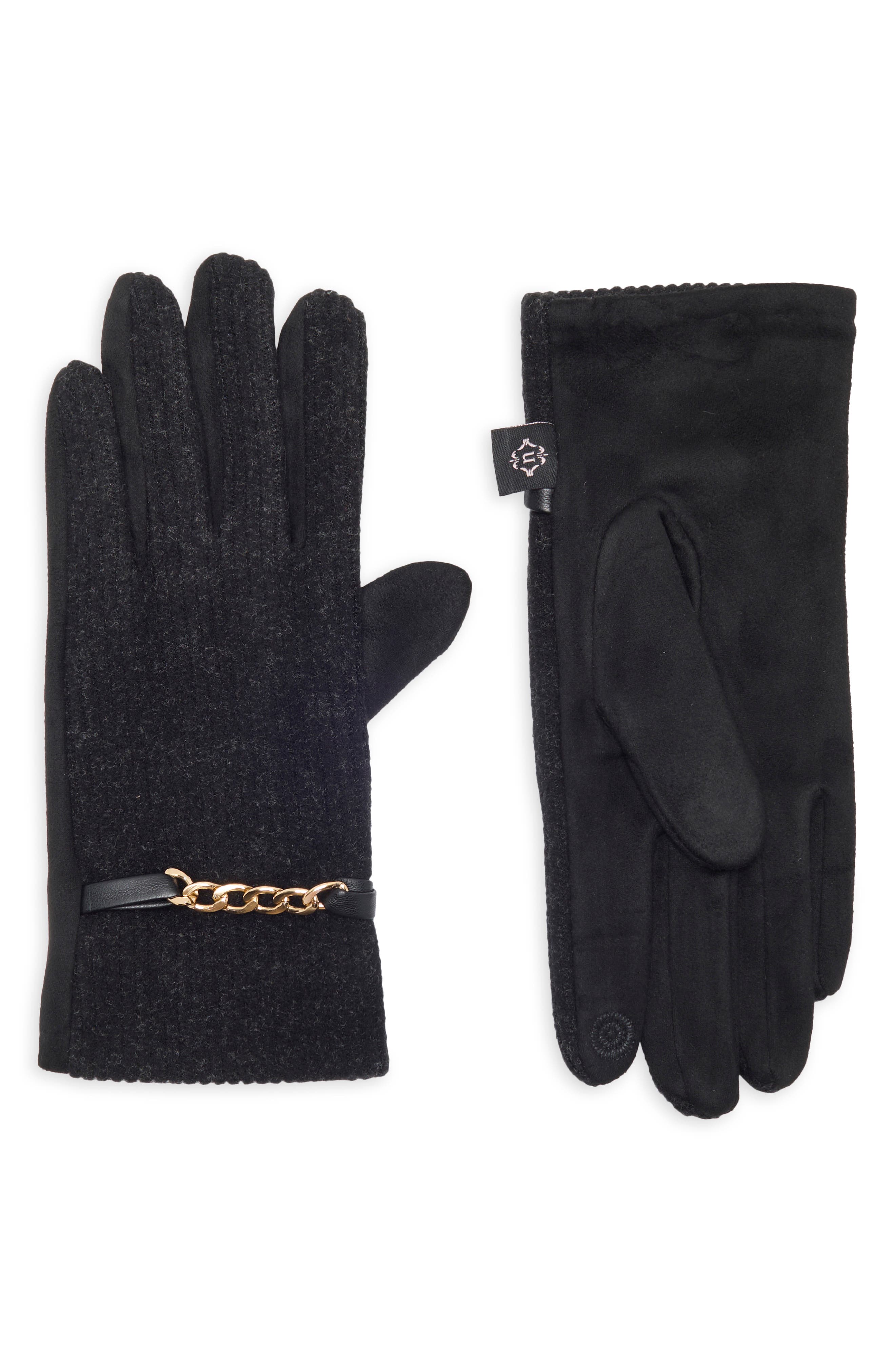 Chain Detail Tech Gloves