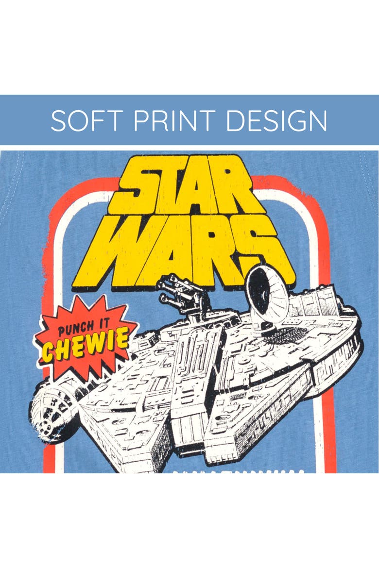 Millennium Falcon Sleeveless 2-Piece Tank Top and Shorts Set, Alternate, color, Bright Blue and Grey