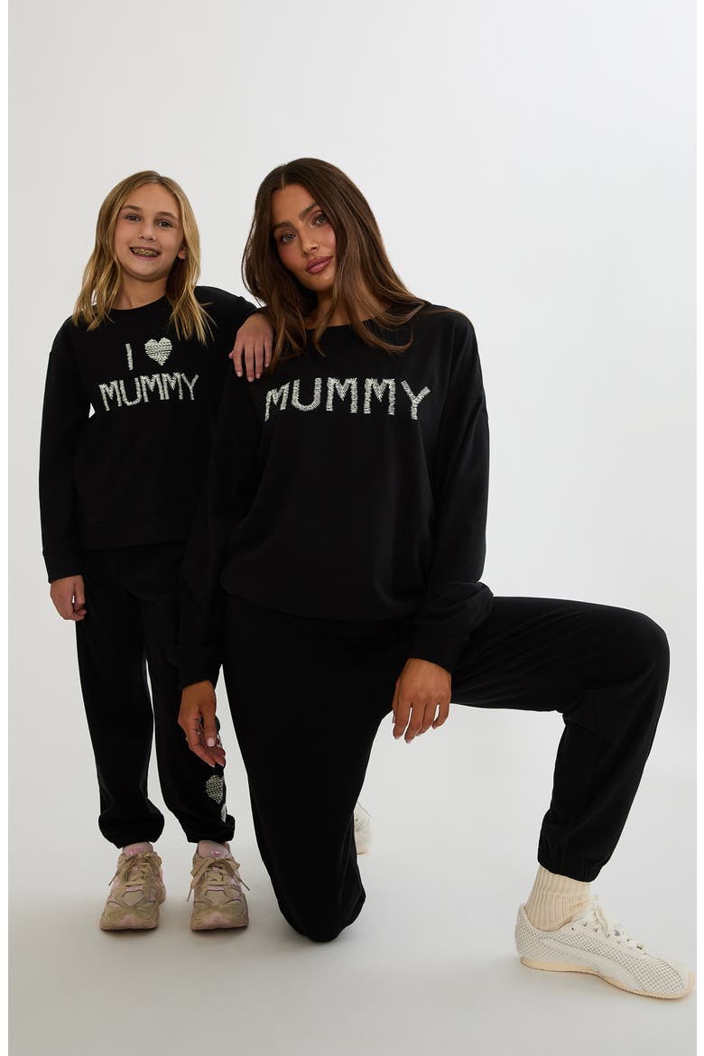 Kids' Little Cassia Sweatshirt, Alternate, color, MIDNIGHT MUMMY