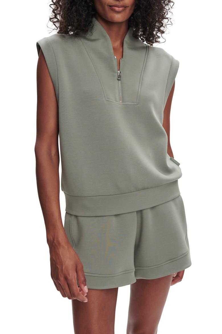 Loretta Sleeveless Half Zip, Main, color, SHADOW