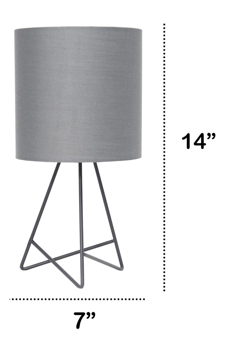 LALIA HOME Glamora Table Lamp, Alternate, color, Grey