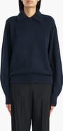 Khaite Jackson Stretch Wool & Cashmere Polo Sweater