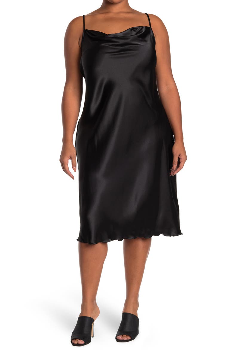 bebe Satin Slip Dress, Main, color,