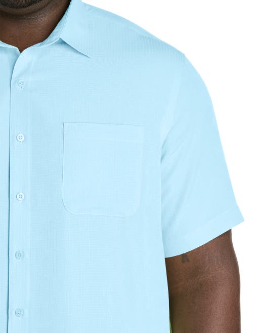 Harbor Bay By Dxl Microfiber Comfort Grid Sport Shirt