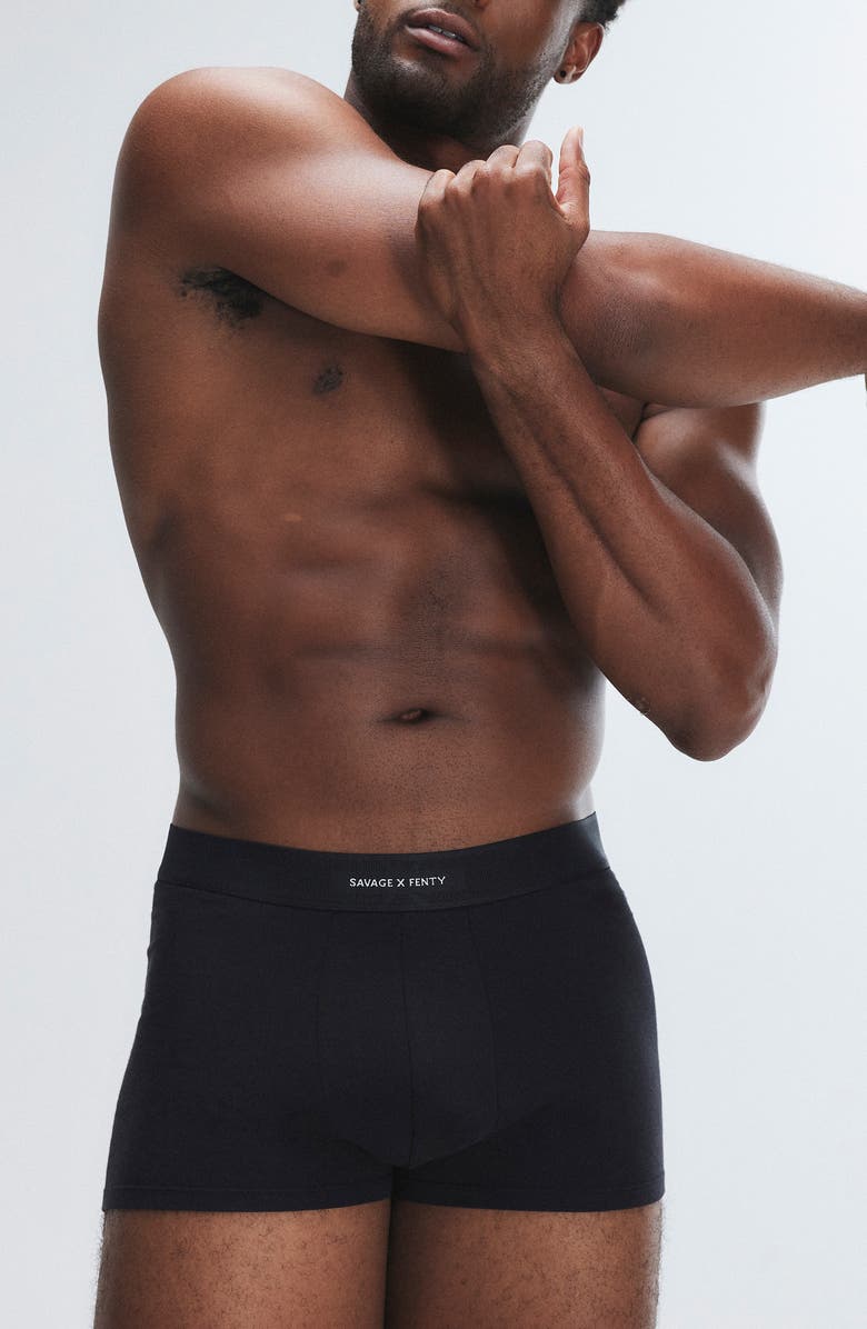 SAVAGE X FENTY Trunks Boxer Briefs, Main, color, Black Caviar