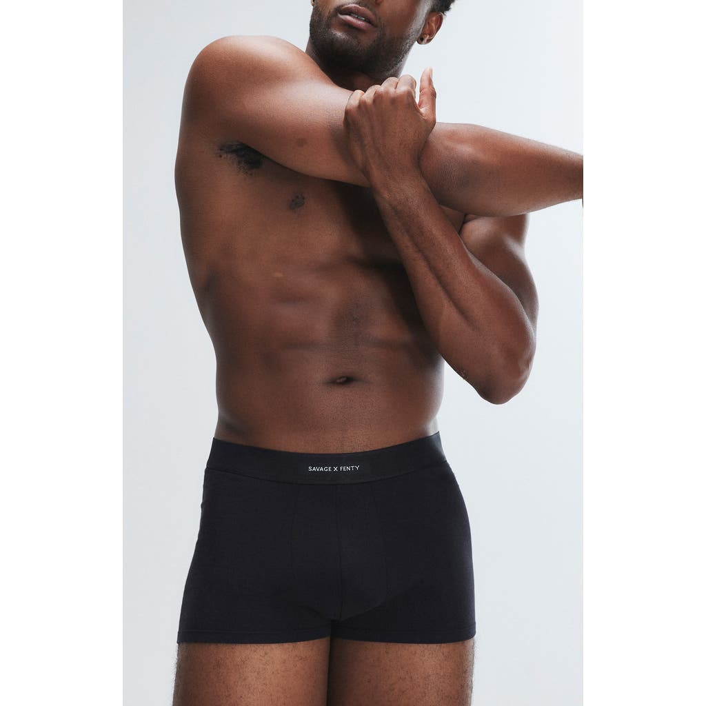Savage X Fenty Trunks Boxer Briefs In Black Caviar