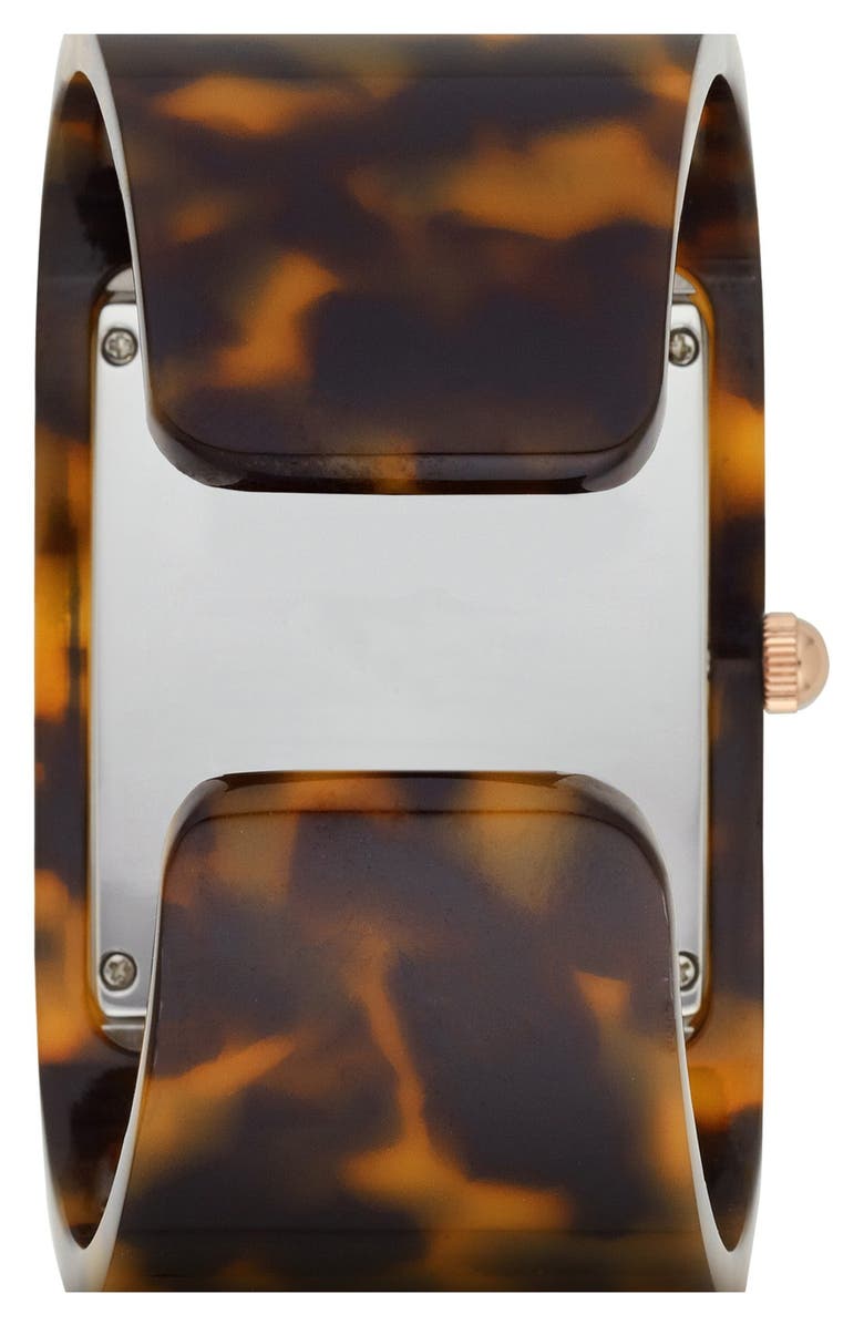 Emporio Armani Square Acetate Cuff Watch, 38mm, Alternate, color, 