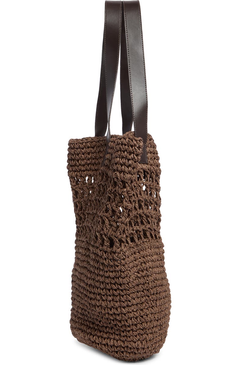 Collection XIIX Raffia Market Tote, Alternate, color, Chocolate