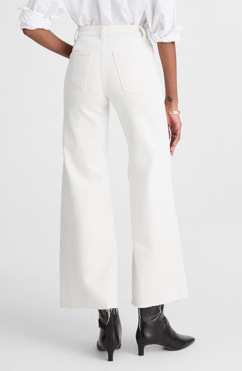 Madewell The Flared Wide Leg Crop Jeans, Alternate, color, Vintage Ivory