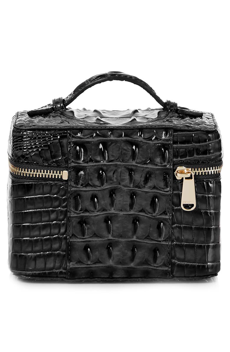 Brahmin Small Charmaine Croc Embossed Leather Train Case, Alternate, color,