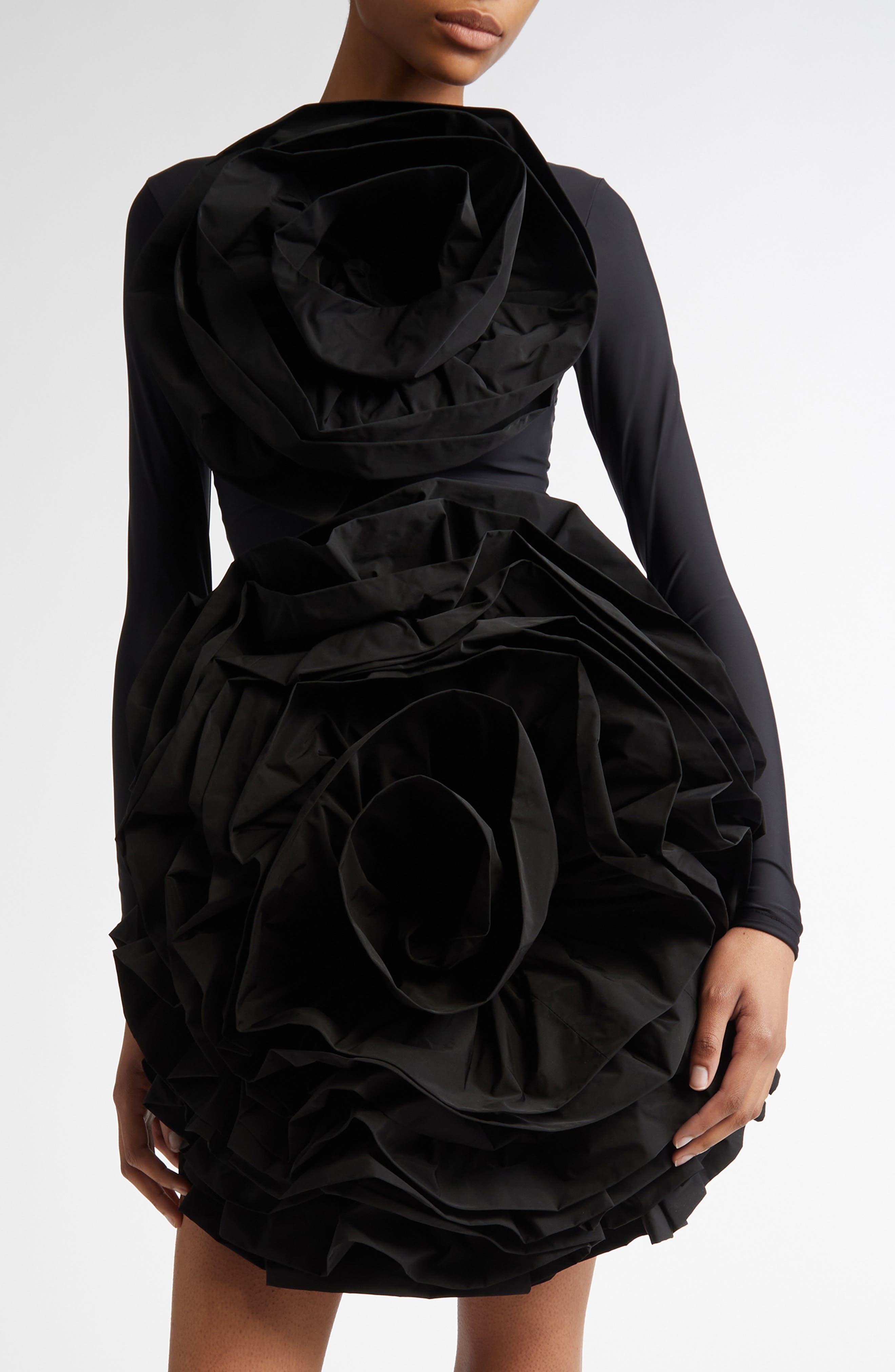 Vaquera Rosette Top in Black 