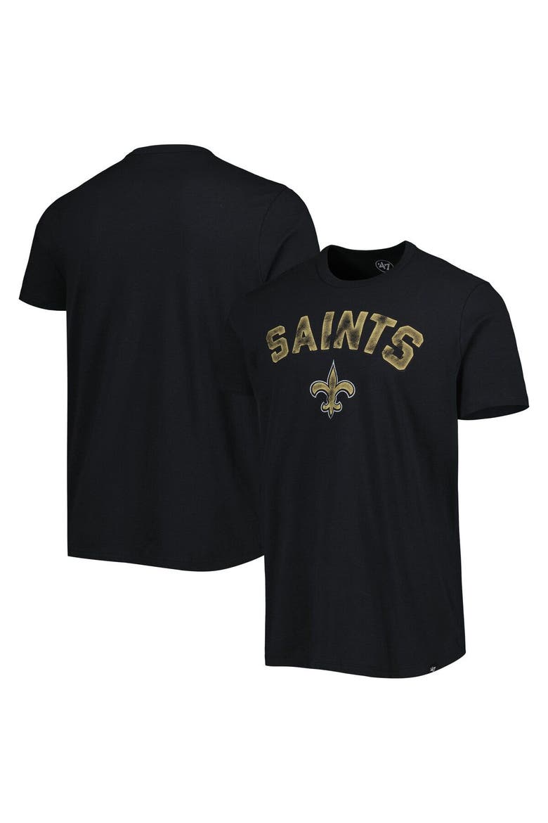 Men's '47 Black New Orleans Saints All Arch Franklin T-Shirt, Main, color, Black