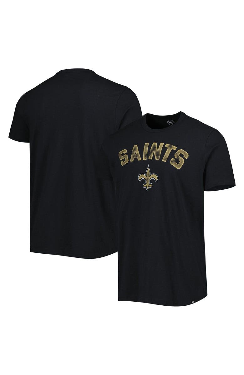'47 Men's '47 Black New Orleans Saints All Arch Franklin T-Shirt, Main, color, 